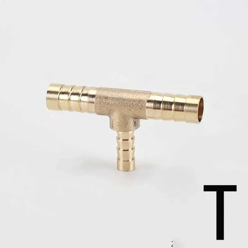 ท่อ Barb 4mm 5mm 6mm 8mm 10mm 12mm 14mm 16mm 19mm Tee ประเภทลดทองเหลือง Barbed ท่อลด Coupler Connector Adapter