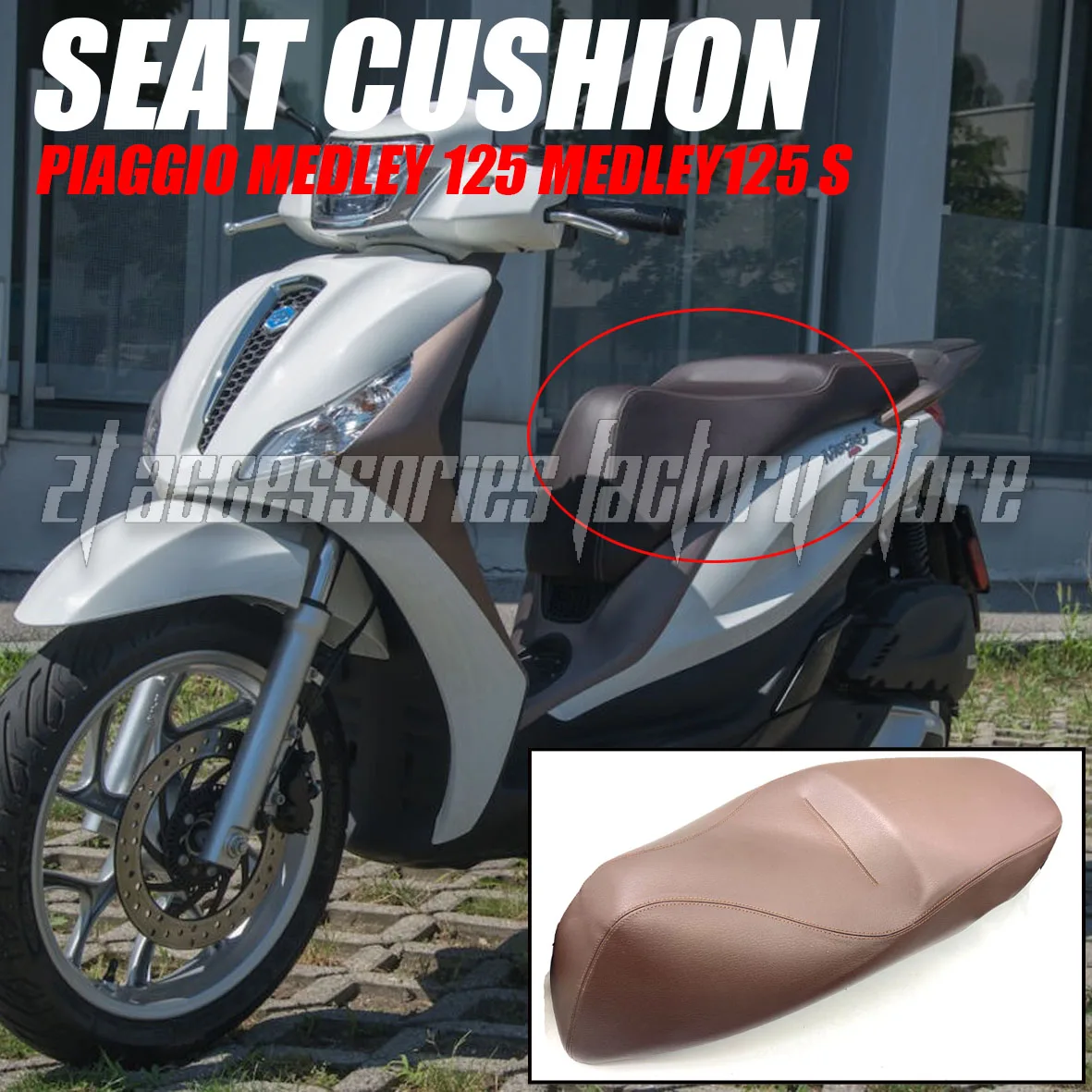 

For Piaggio Hybrid 125 Hybrid 125 S Motorcycle Rider and Passenger Seat Lowered 5CM Saddle Double Seater New