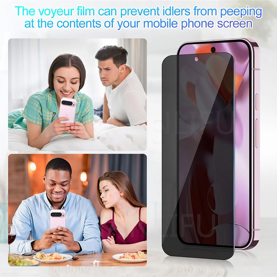 3D Full Cover Anti Spy Tempered Glass For Google Pixe 9 Pro XL Privacy Screen protector for Google Pixel 9 Pro Glass