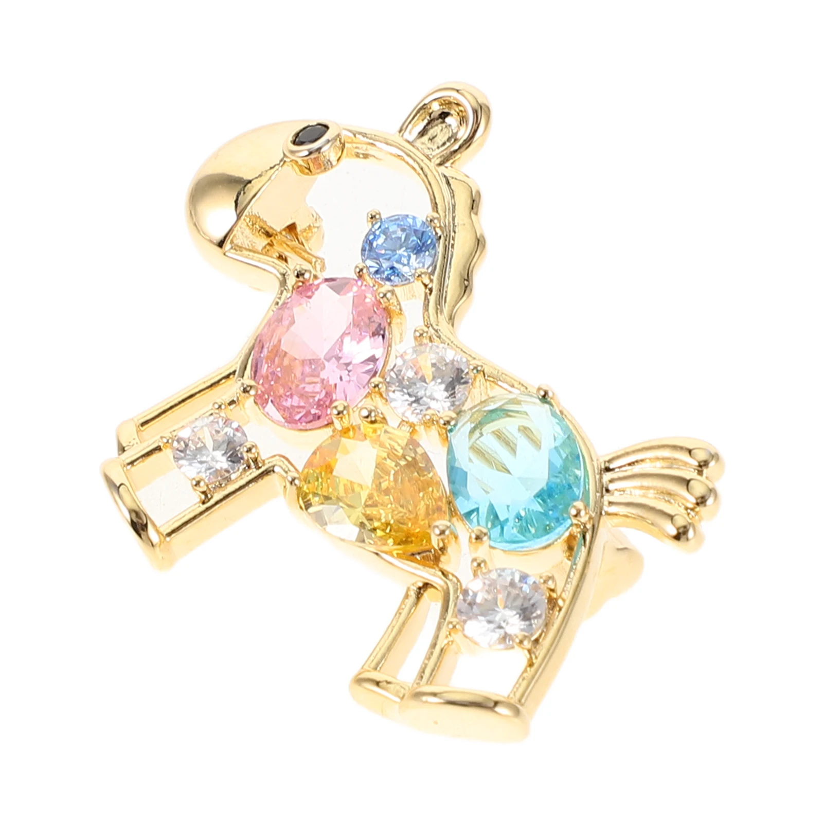 

Sparkling Crystal Horse Pin Brass Animal Lapel Jewelry Mini Cartoony Scarf Bag Wedding Bridal Accessory