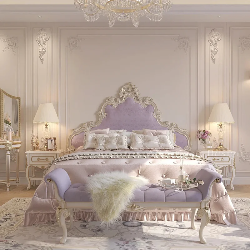 

Platform Unique Bed Beauty European Simple Safe Sleeping Bed Girls Princess Sun Design Nordic Floor Wooden Beliche Furniture