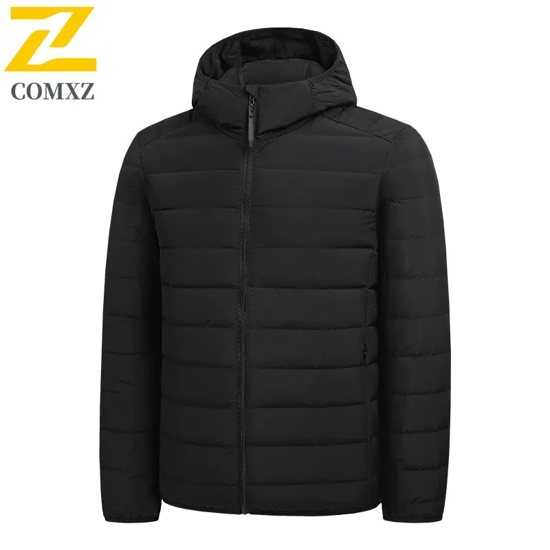 COMXZ Winter Jacket Thick Warm Korean Style Skiing Cotton Padded Jacket Snowy Windproof Comfortable Puffer Jacket Men's Clothing