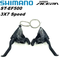 Shimano-palanca de cambios ST-EF500 para bicicleta de montaña, freno EZ FIRE PLUS, 21 velocidades, 24 velocidades, con ventana, 3s, 7s, 8s