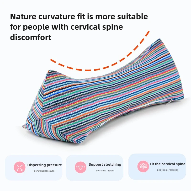 Home Cervical Pillow Old Coarse Cloth Buckwheat Health Care Stick Pillow Cervical Physiotherapy Neck Pillow Bedding Almohada 이불