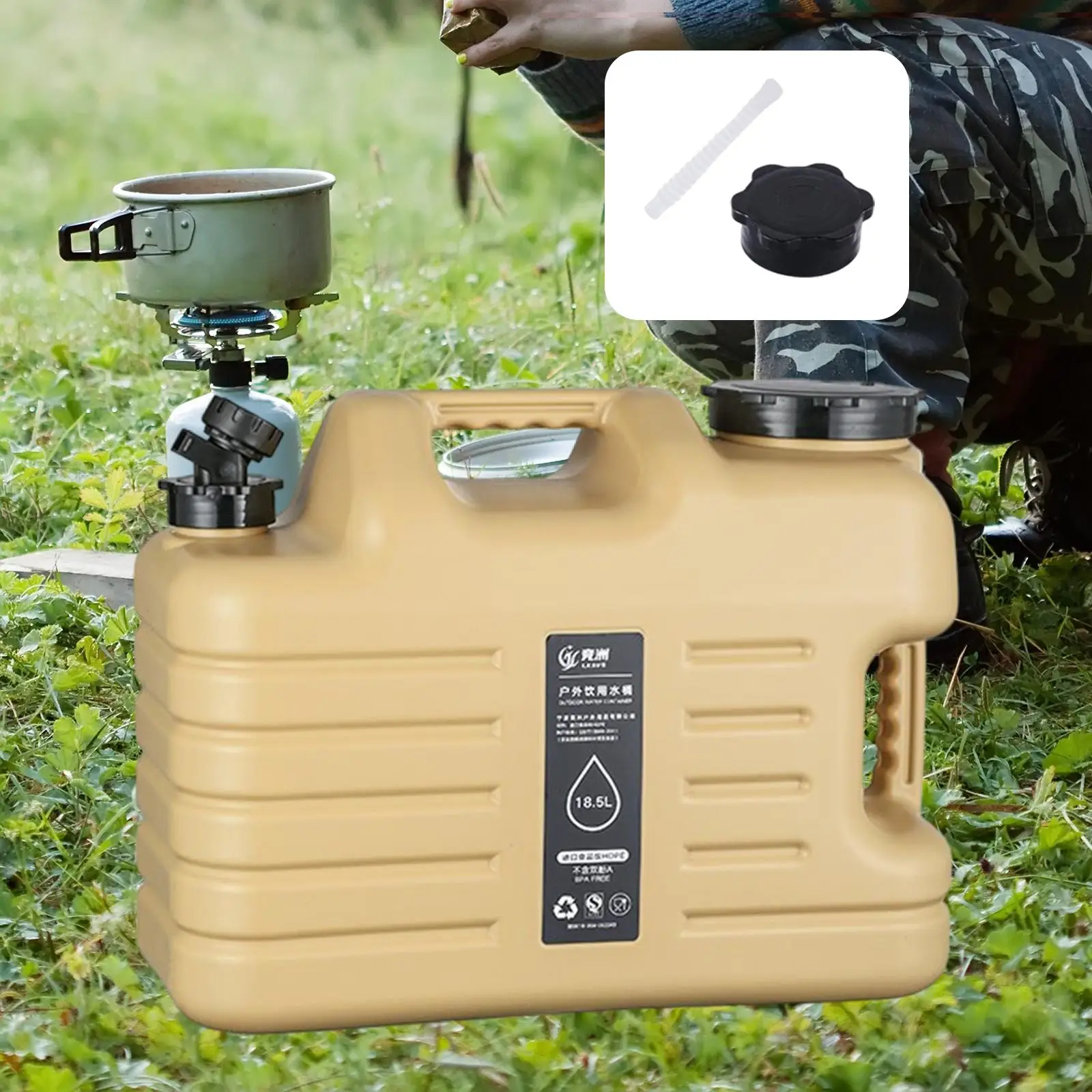 

18.5L Drinking Water Container Drinking Water Storage Jug for Garden Camping