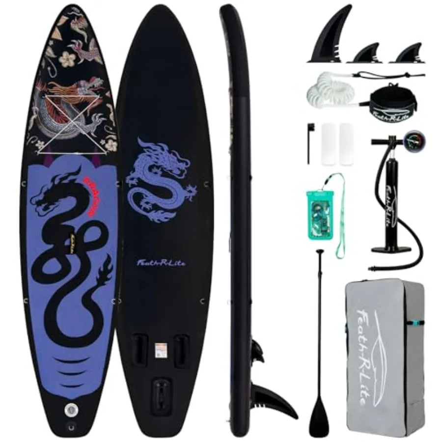 

Inflatable Stand Up Paddle Board for adults and youth, EVA foam deck, blue, ultra-stable wide design with anti-slip surface and
