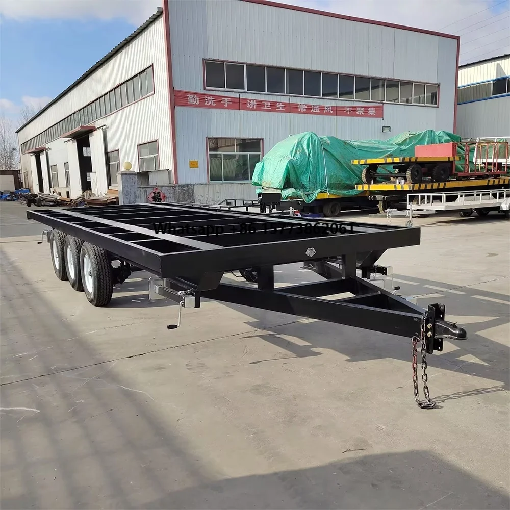 Tiny House Container Mobile Trailer Chassis Frames Steel/Aluminum 1-3 Ton Payload CE Certified Hot Dip Galvanized Finish