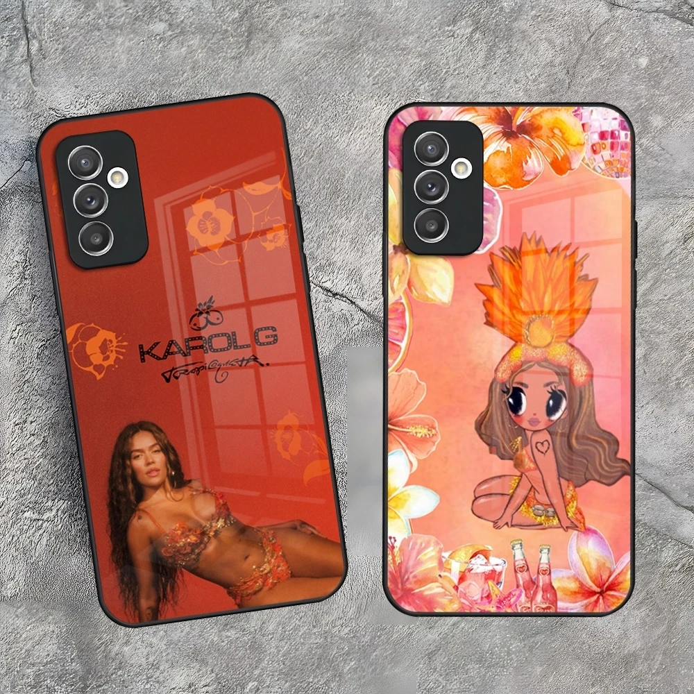 K-karol G Tropicoqueta Phone Case for Samsung Galaxy S26 S25 S24 S21 S20 S23 S22 FE Edge plus Ultra Glass Cover