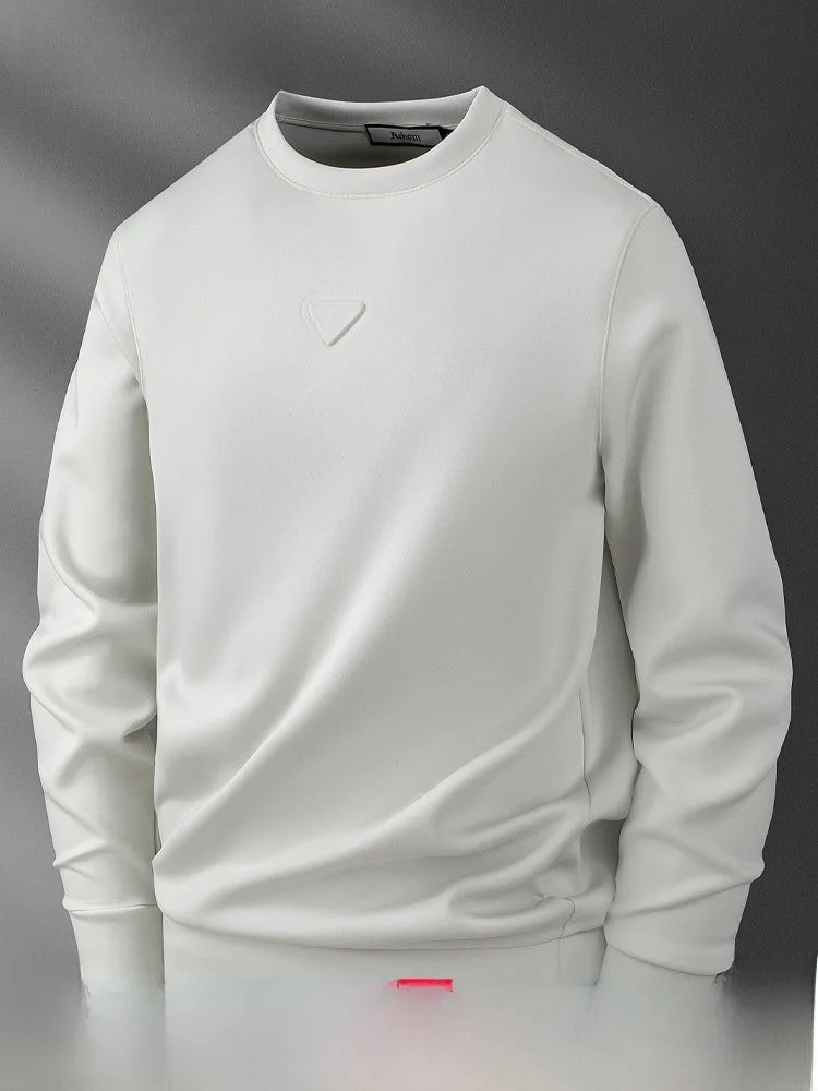 

Soft Modal Long Sve Crew Ne Sweatirt Men's Autumn Winter High End Color Base irt Youth Faion Comfortable Warm