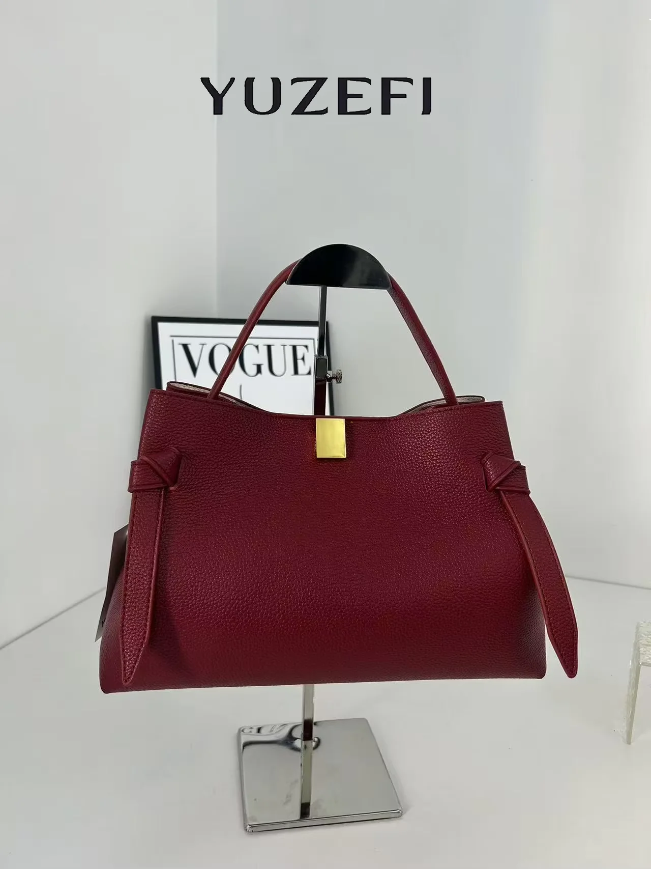 

Yuzefi Lady Shoulder Bag Unique Suede Velvet Fabric Fashionable Atmospheric Maillard Color Series Single Shoulder Crossbody Bag