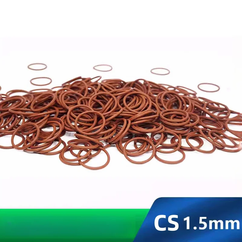 Custom FKM O-rings CS 1.5mm Fluoroelastomer Gasket Chemicals Oils High-temperature Corrosion Resistance Brown