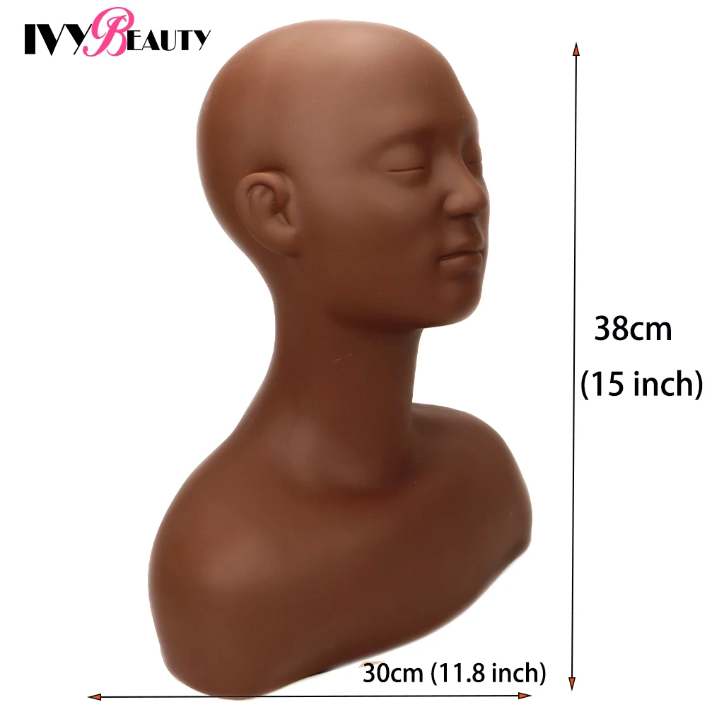 Silicone Female Massage Mannequin Heads With Shoulders Sex Dolls Bust Mannequin Woman Heads For Hairdressing Makeup Practices