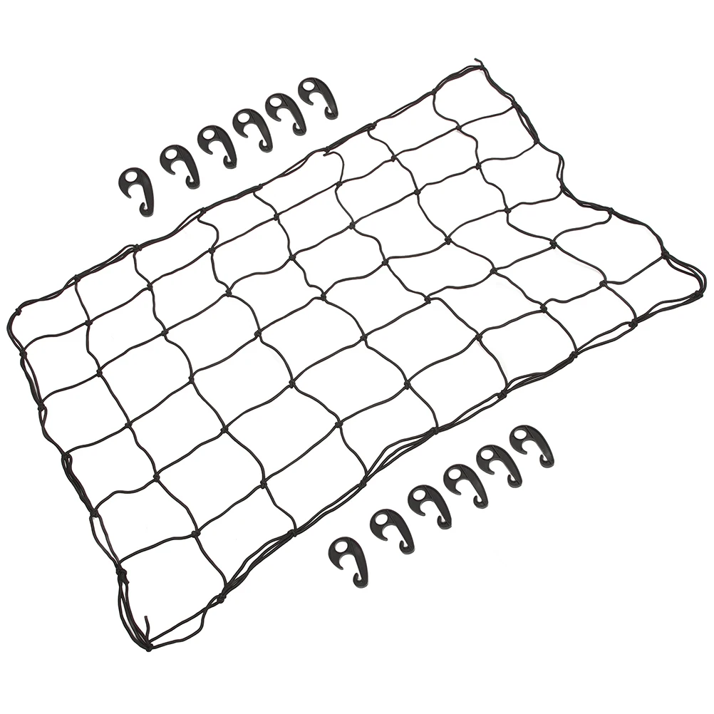 

Roof Luggage Net Cargo Mesh Nets Bungee Automotive Storage Organizer with Hook Travel