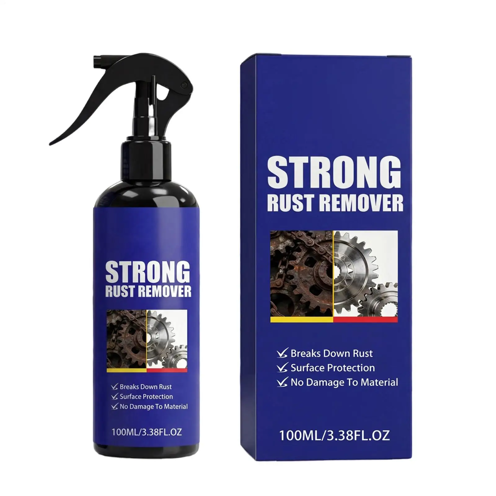 NEW Rust Remover 100ml Metal Cleaner Spray Rust Dissolver For Kitchen Garage Workshop Outdoor Equipment Home Appliance Car