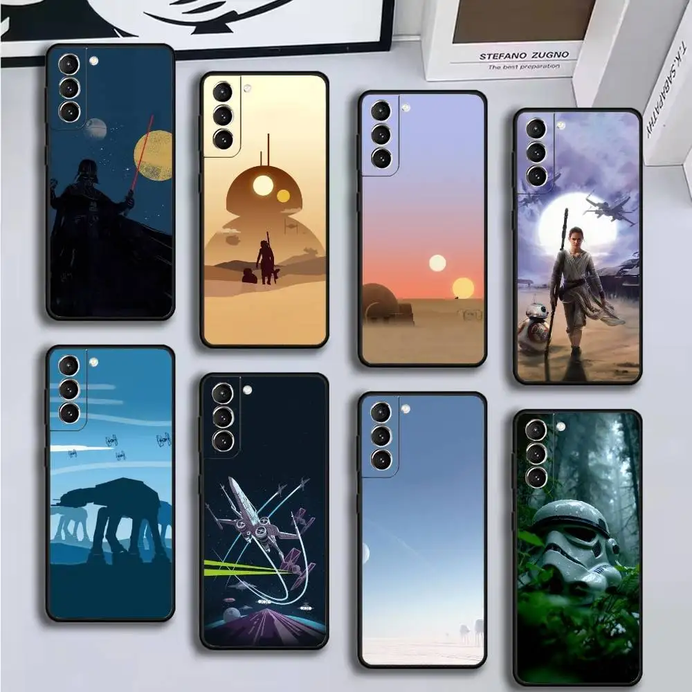 

flat design star wars Phone Case For Samsung GalaxyA13,21s,22,31,32,52,53,71,72,73,Soft Black Cover