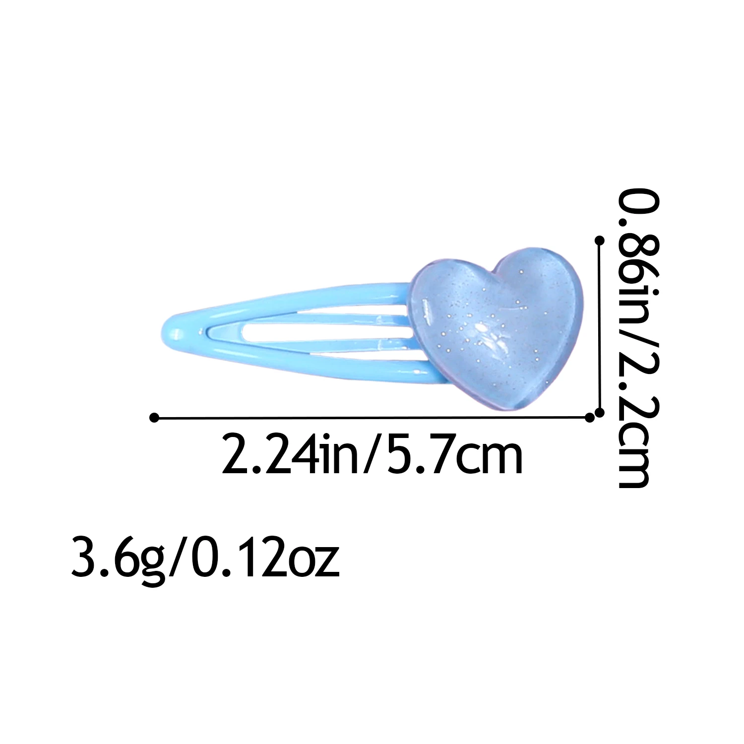 12/24pcs Acrylic Glitter Heart BB Clips Fashion Cute Sweet Barrettes For Kids Women Daily Decor Hair Accessories