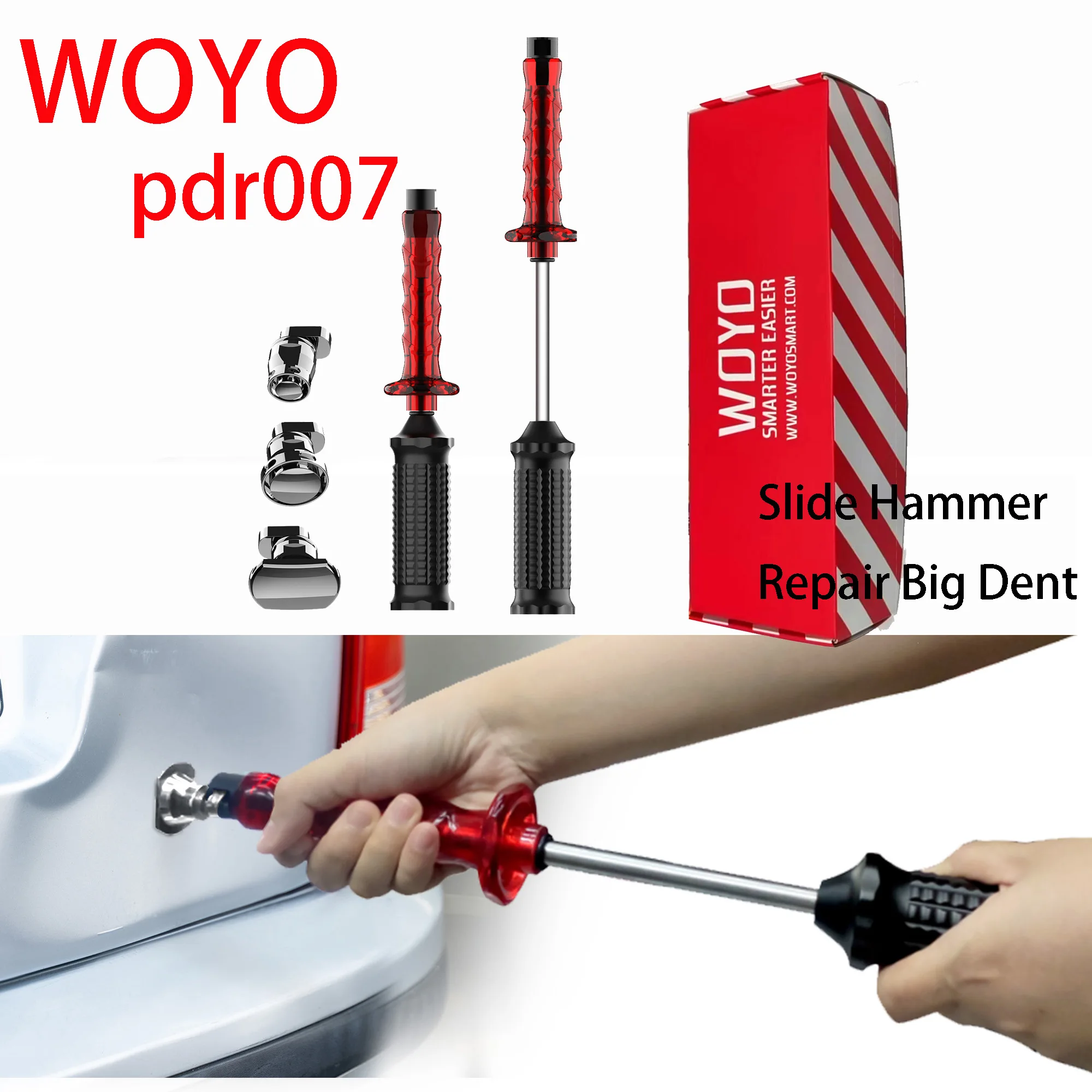 

WOYO PDR100 Slide Hammer Dent Puller for Soft and Smooth Dent Reusable Repair Pulling Tool for All Car PDR Kits