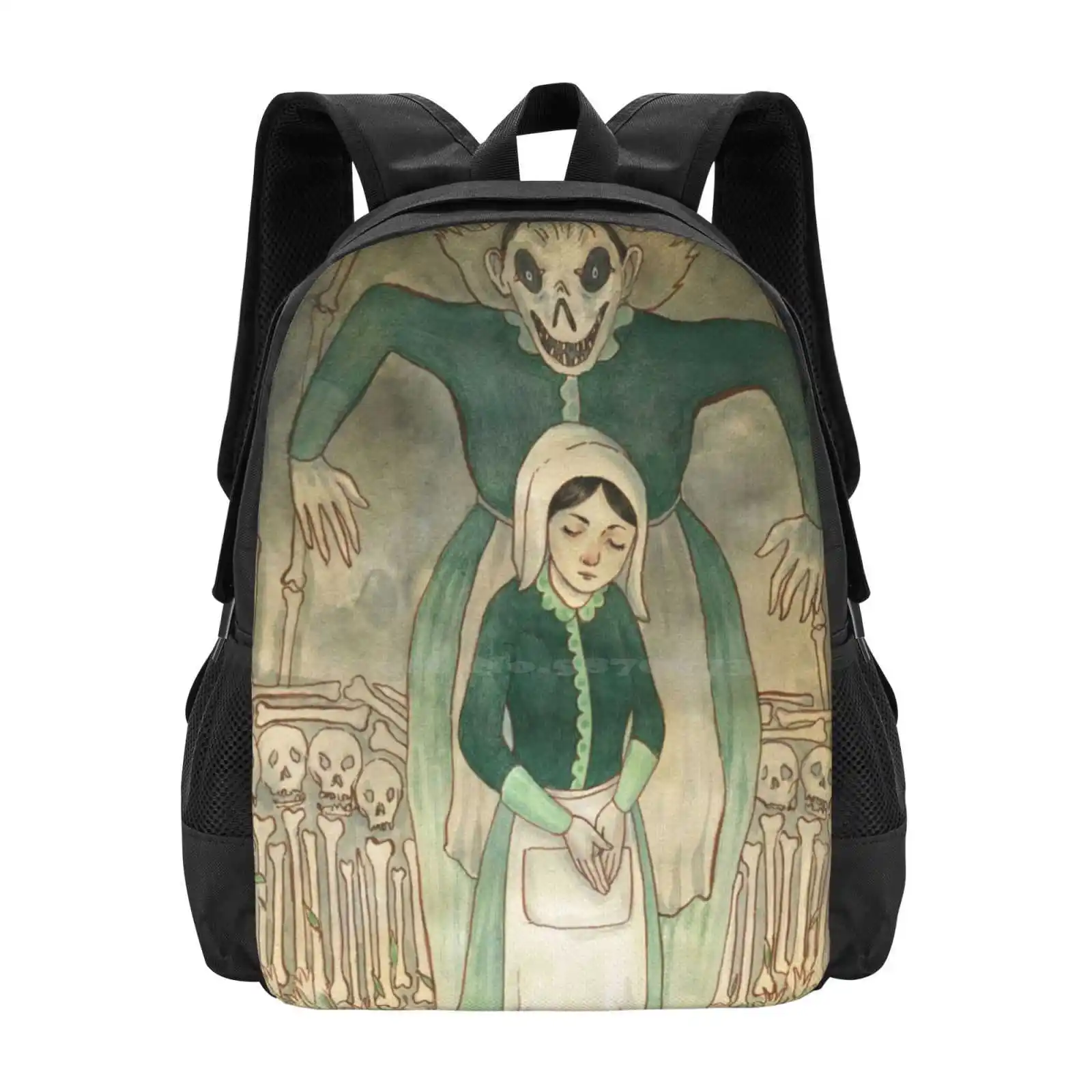 Lorna ( ) Fashion Pattern Design Travel Laptop School Backpack Bag Lorna Otgw Fanart Tribute Portrait Spooky Spirit Fantasy