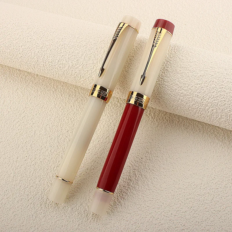 JINHAO 100 Fountain Pen Color Block Transparent Color Resin Luxury Pens M/F/EF Nib Office School Supplies Stationery Gift