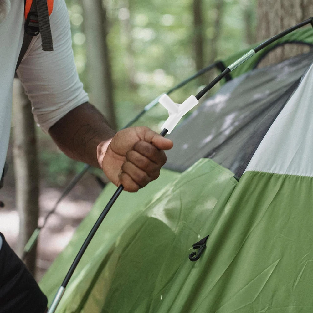 4 Stück Zeltgelenkpolverbinder Zeltversorgung Zubehör Adapter Multi-Richtungssteckeradapter Rohr weiße Kunststoffhalterung