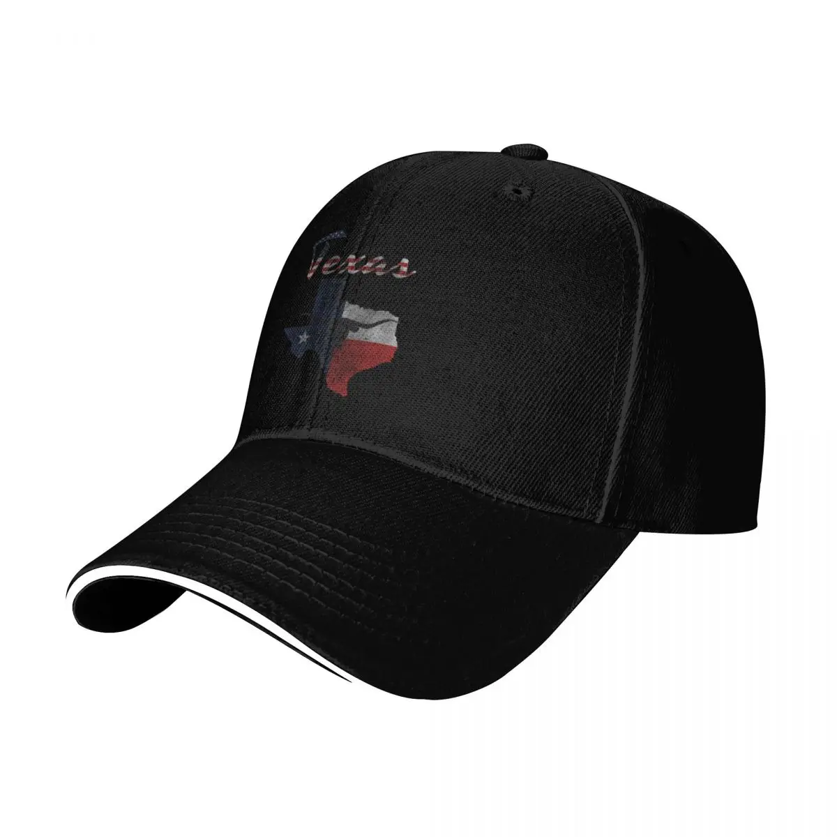 Patriotic Texas with state flag and longhorn silhouette by Mortal designs Baseball Cap Men Women Casual Summer Sport Sun Cap