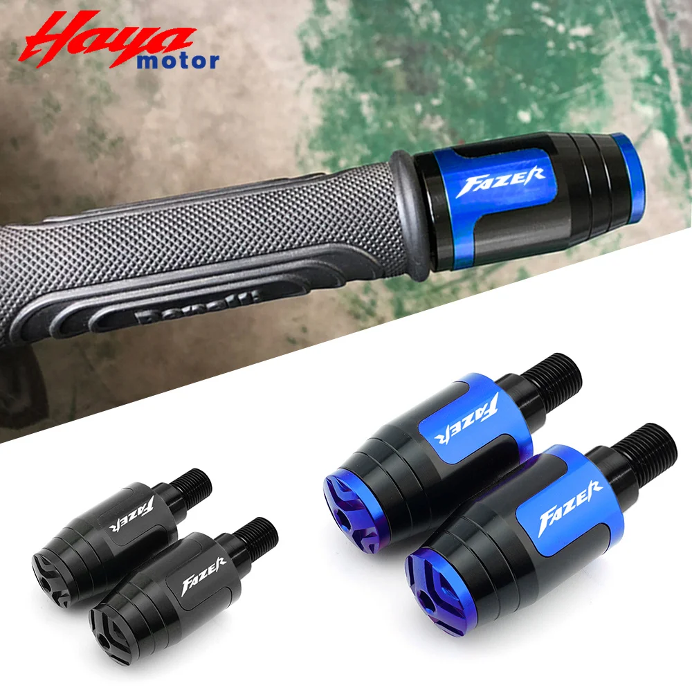 

Motorcycle Accessories Handlebar Grips Handle Bar Cap End Plugs For Yamaha Fazer FZ1 2006-2015 FZ6 2004-2010 With Logo "FAZER"