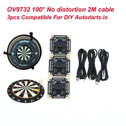 GXIVISION 3PCS IMX179/OV2735/OV9732 100 Degree 1MP 30fps 2M Cable Camera Module Compatible For DIY Autodarts.io,USB Free Driver