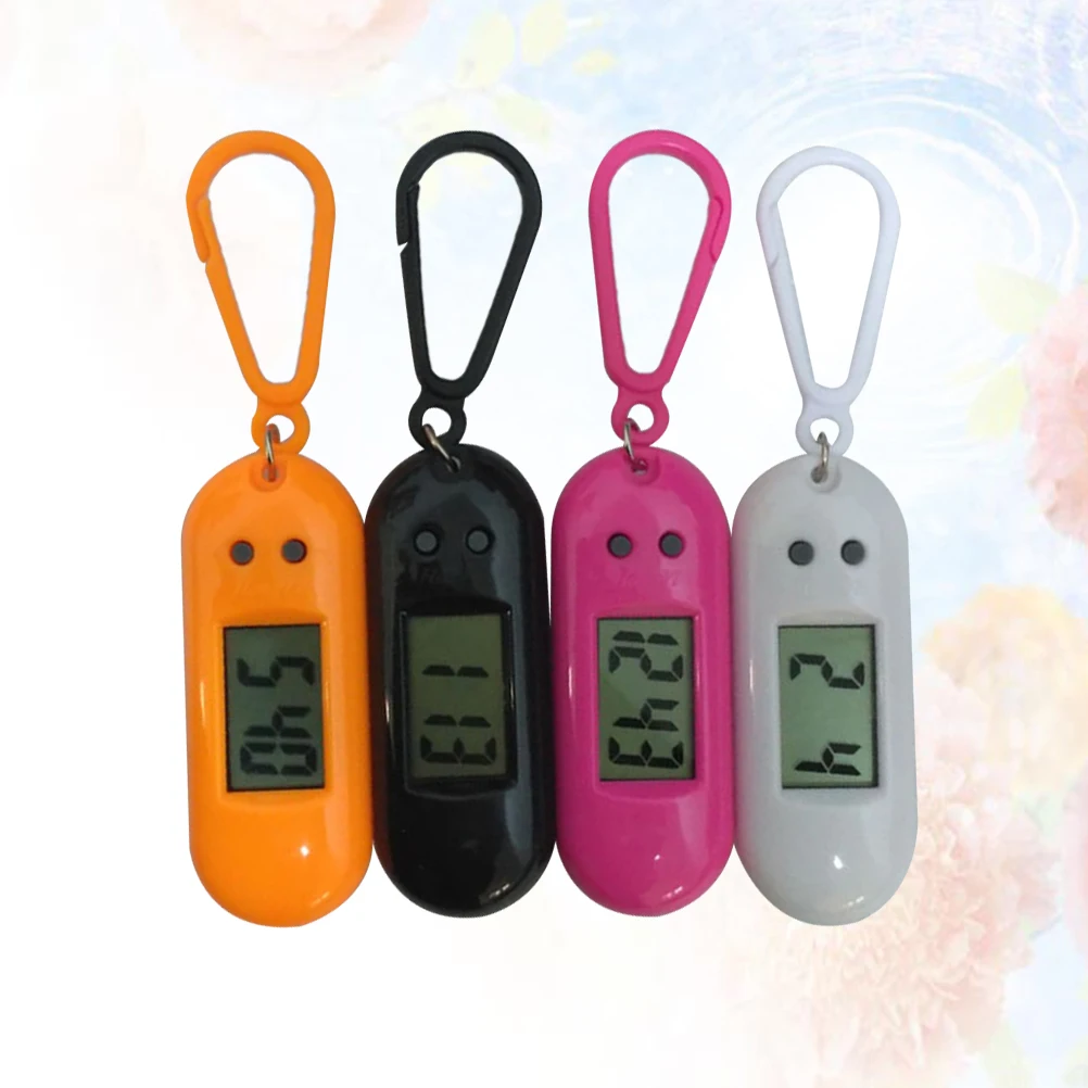 

4 Pcs Pocket Watch Electronic Lightweight Watches Keychain Digital Clock