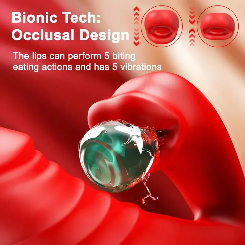 Women 4 In 1 Tongue Licking Dildo Vibrators G Spot Thrusting Clitoral Stimulator Vagina Massager Mastrubation Adult Sex Toys for