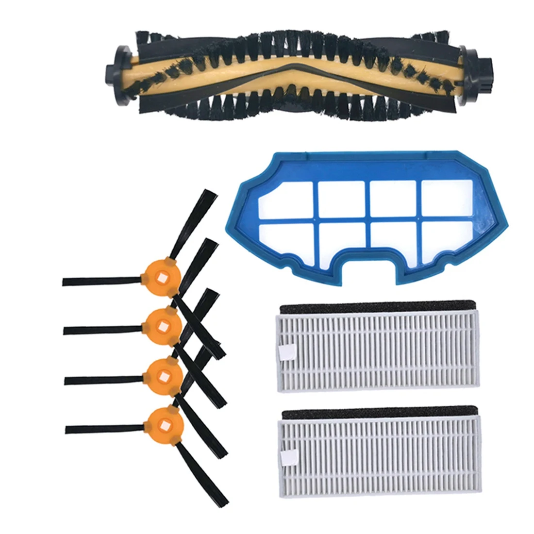 A02V-1Set لـ Cecotec Conga 990 1190 قطع غيار جهاز آلي لتنظيف الأتربة استبدال المواد الاستهلاكية فلتر HEPA فرشاة جانبية مركزية