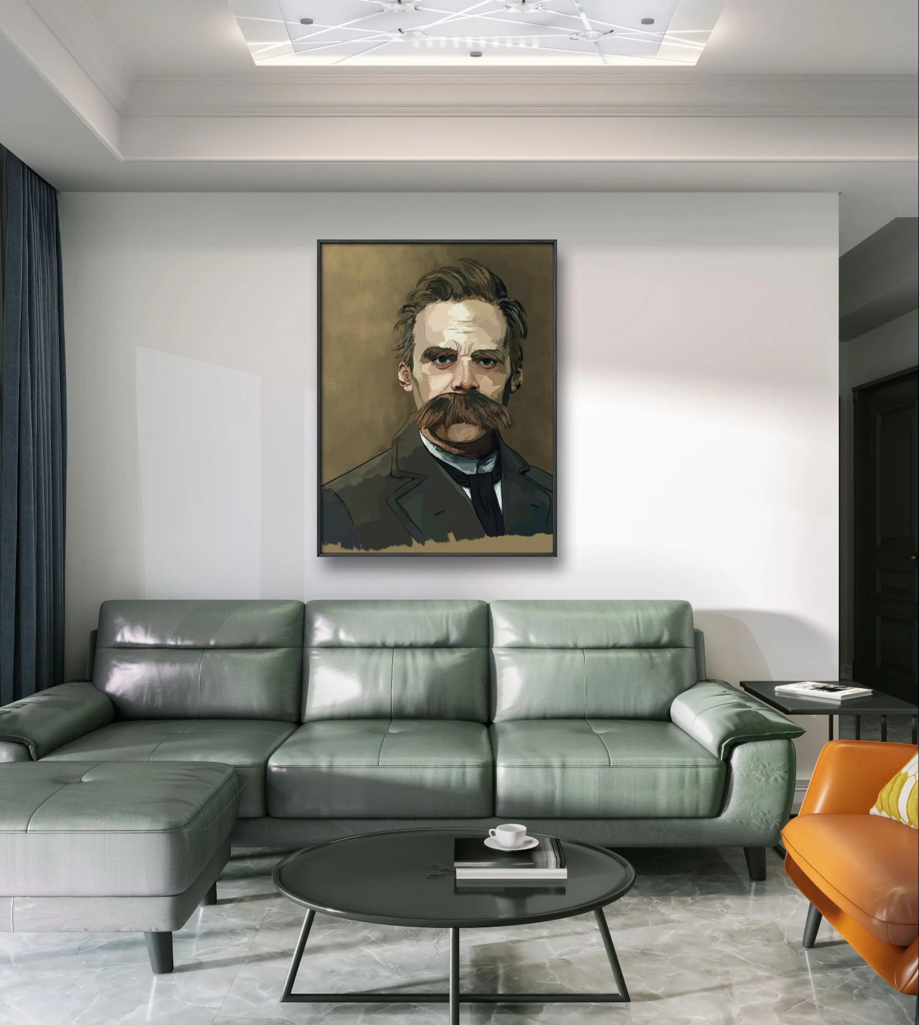 Friedrich Wilhelm Nietzsche Diamond Painting Kit Character Portraits Diy Diamond Embroidery Cross Stitch Retro Home Wall Decor