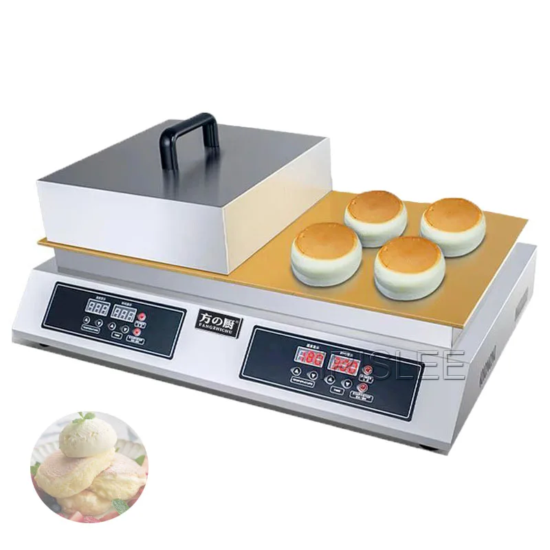 Commercial Double Head 110V 220V Souffle Maker Snacks Machine Copper Pan Rapid Heating Fluffy Pancake Baker Souffler Machine