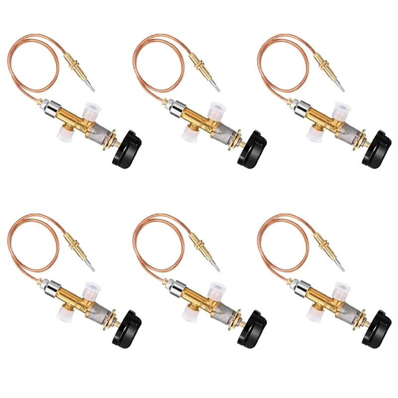 

6X Low Pressure Gas LPG Fireplace Failure Safety Control Valve Kit Gas Heater Thermocouple Replacement 5/8-18UNF