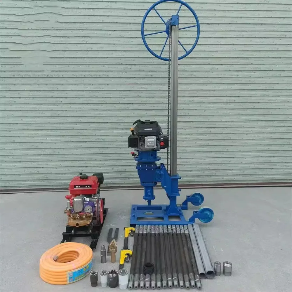 Portable engineering survey coring equipment for power rock sampling of diesel engine of high horsepower drilling rig
