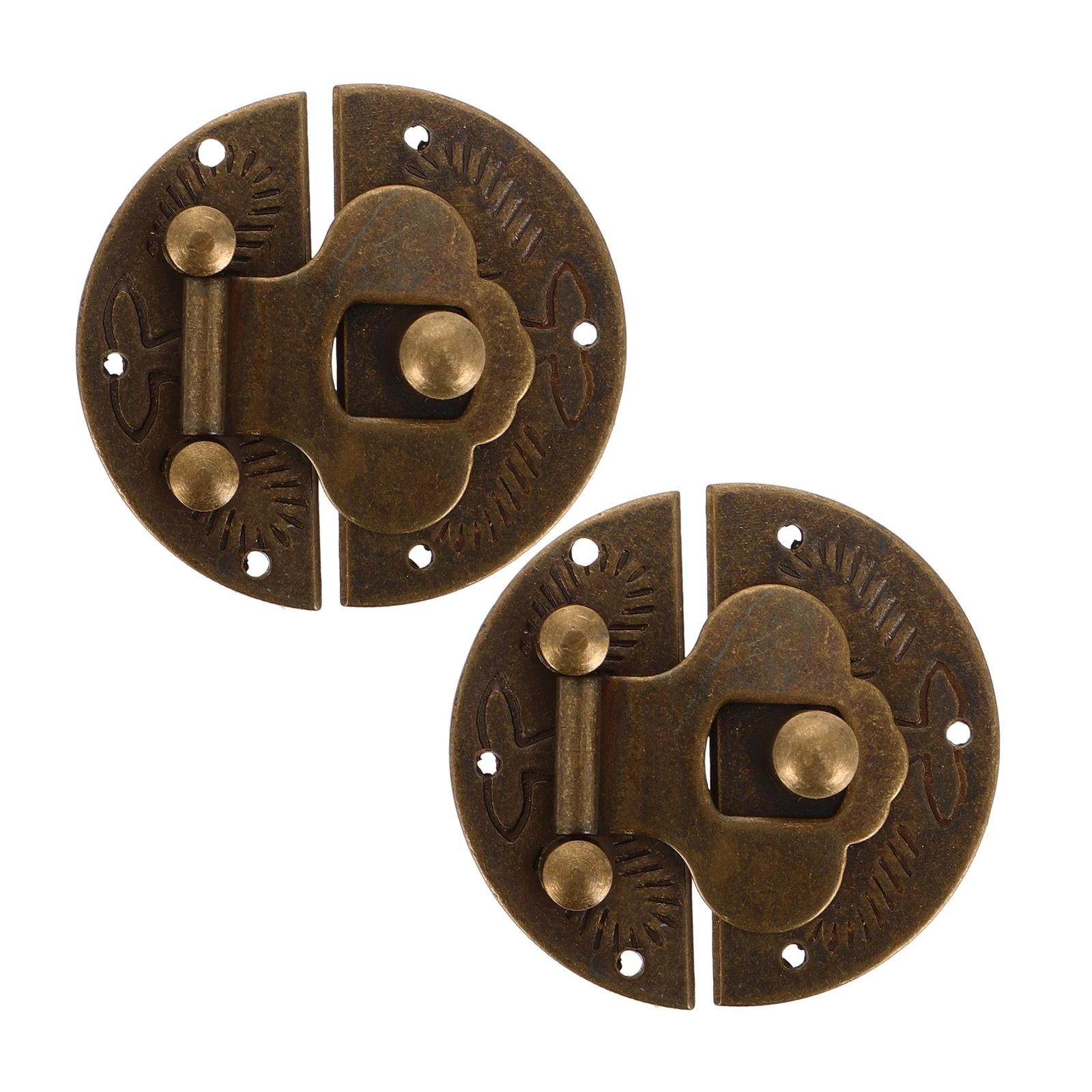 

2Pcs 3cm Brass Jewelry Box Latch Elegant Durable Hardware for Small Chests Vintage Replacement Latches Jewelry Box Latch Hasp