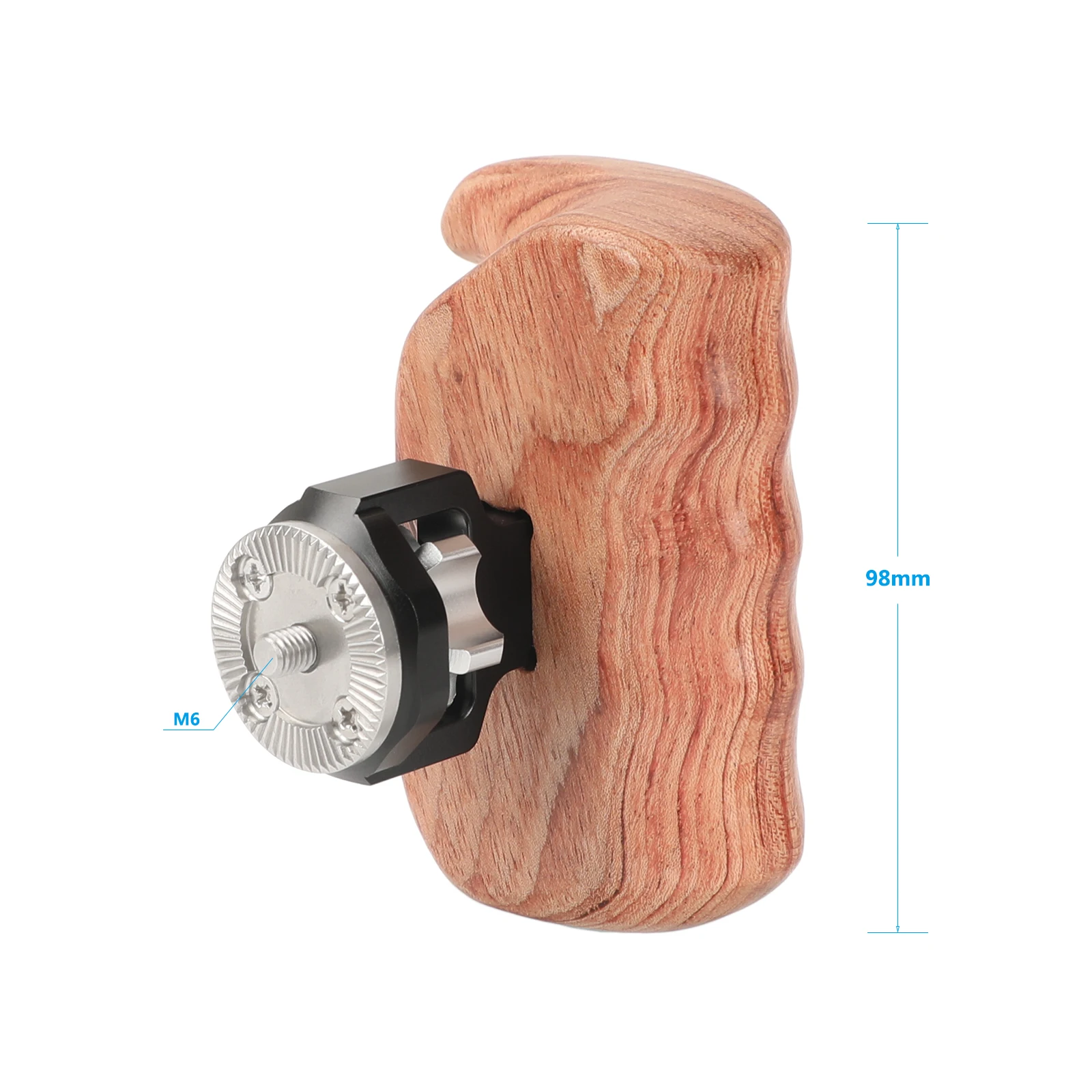 CAMVATE Drehbarer Holzgriff für Rechts-/Linksbefestigung, Tragfähigkeit bis zu 15 kg, Flexible Positionseinstellung für Kamera-/Monitor-Käfige – Detail 5