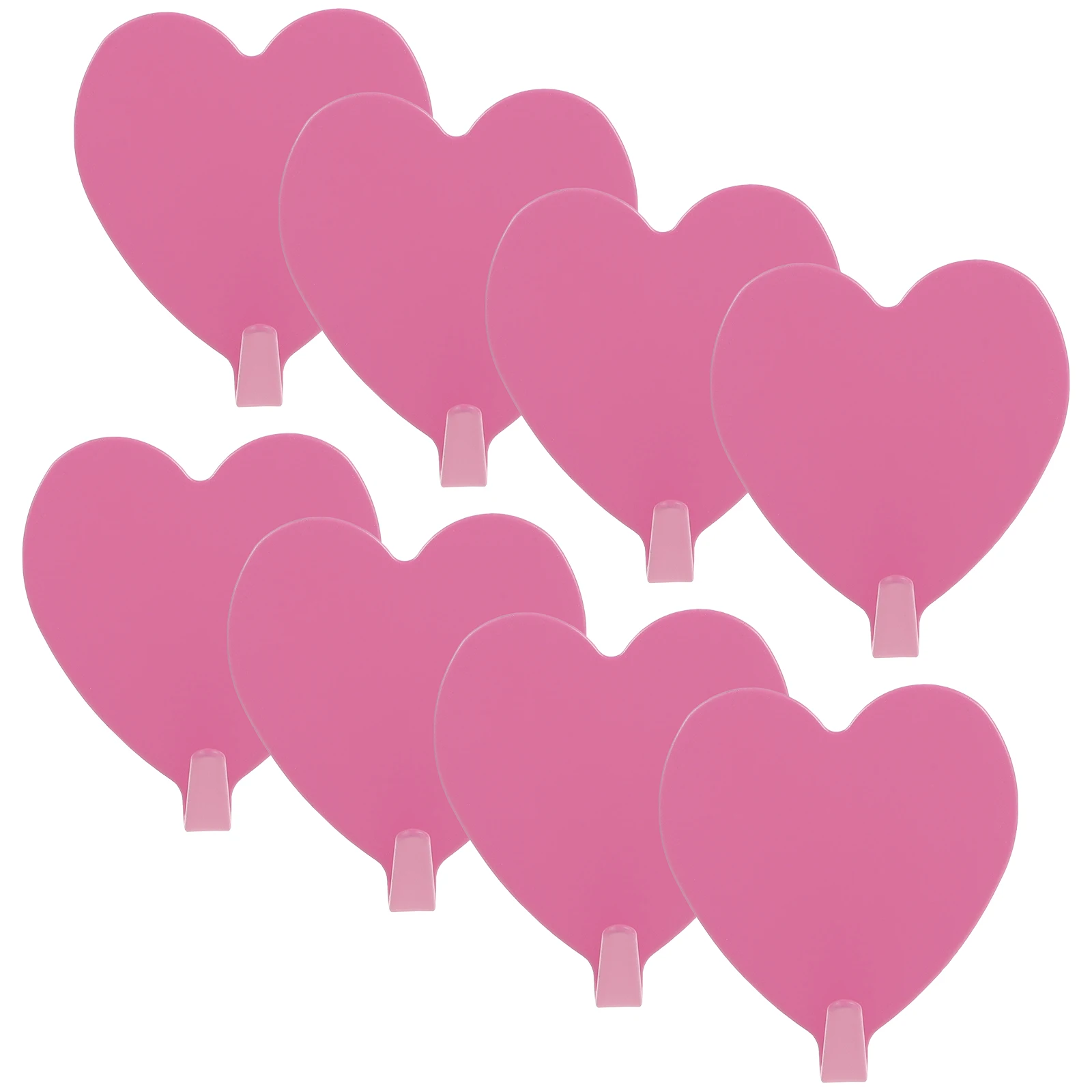 

12 pcs Heart Shaped Adhesive Hooks Modern Wall Mounted Bathroom Bedroom Kitchen Coats Towels Umbrellas Strong Hold Iron