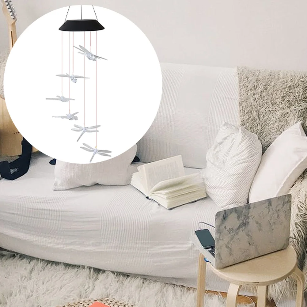 

1Set Solar Dragonfly Wind Chimes Color Changing LED Decorative Light for Outdoor Indoor Garden Patio Backyard Porch Bedroom