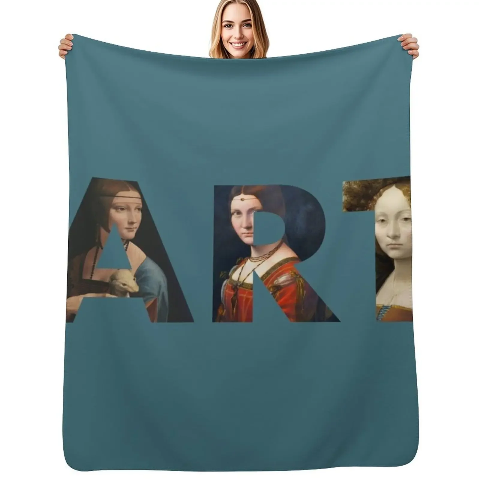 

Art by Leonardo da Vinci Throw Blanket Blankets Sofas Of Decoration Luxury Throw manga Blanket