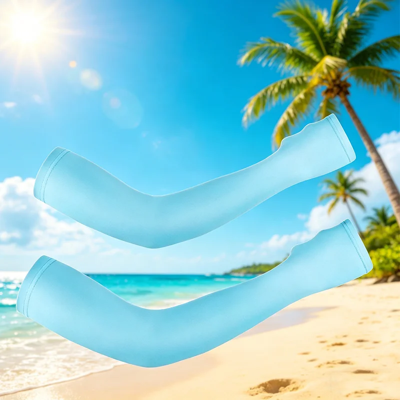 Sun Protection Arm Sleeves Ice Silk Anti UV Cooling Outdoor Cycling Fishing Arm Sleeves Summer Breathable Running Arm Covers