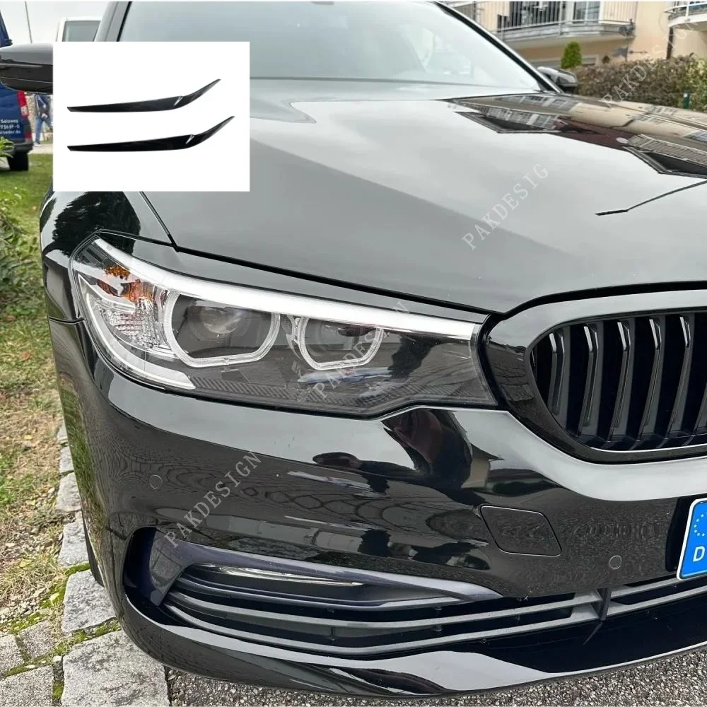 Przedni reflektor powieki brwi do BMW serii 5 G30 G31 G38 F90 M5 525I 530I 540I 2017-2021 Wysokiej jakości przedni bodykit ABS