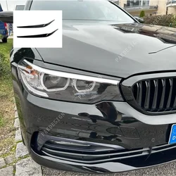 Front Headlight Eyelids Eyebrows for BMW 5 Series G30 G31 G38 F90 M5 525I 530I 540I 2017-2021 High Quality ABS Car Front Bodykit