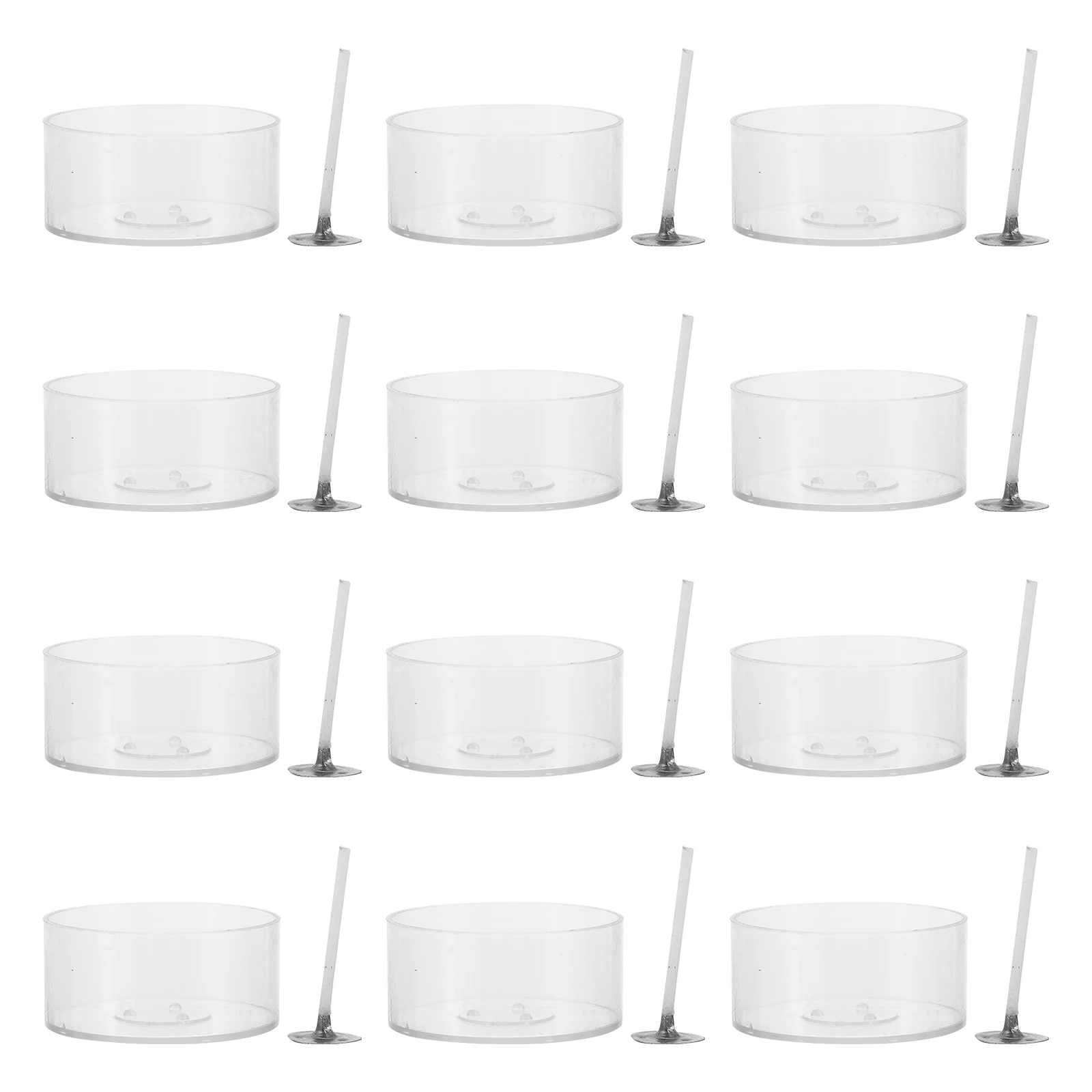 

1 set Making Kit with 10 Plastic Tealight Holders Round Shape DIY Supplies for Wedding Valentine Home Decoration