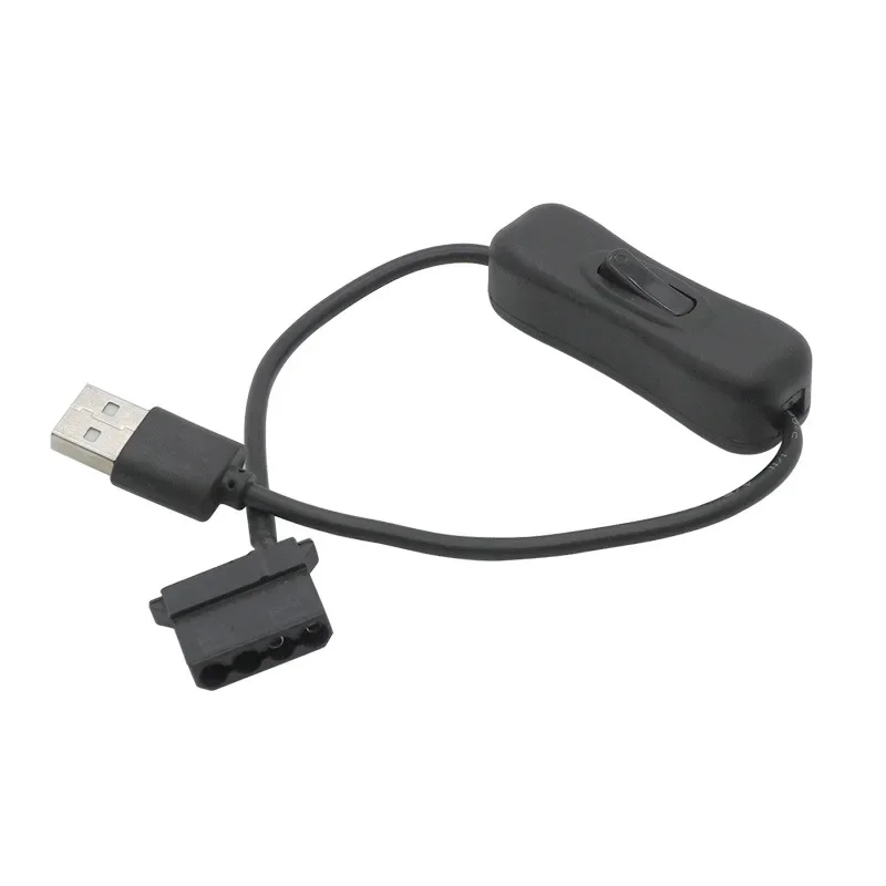 USB Büyük 4 Pin Molex Anahtarı Hattı Fan Güç Kablosu bilgisayar kasası Adaptör Kablosu 12 V 4Pin Dişi 5 V USB Erkek USB Adaptör Kablosu