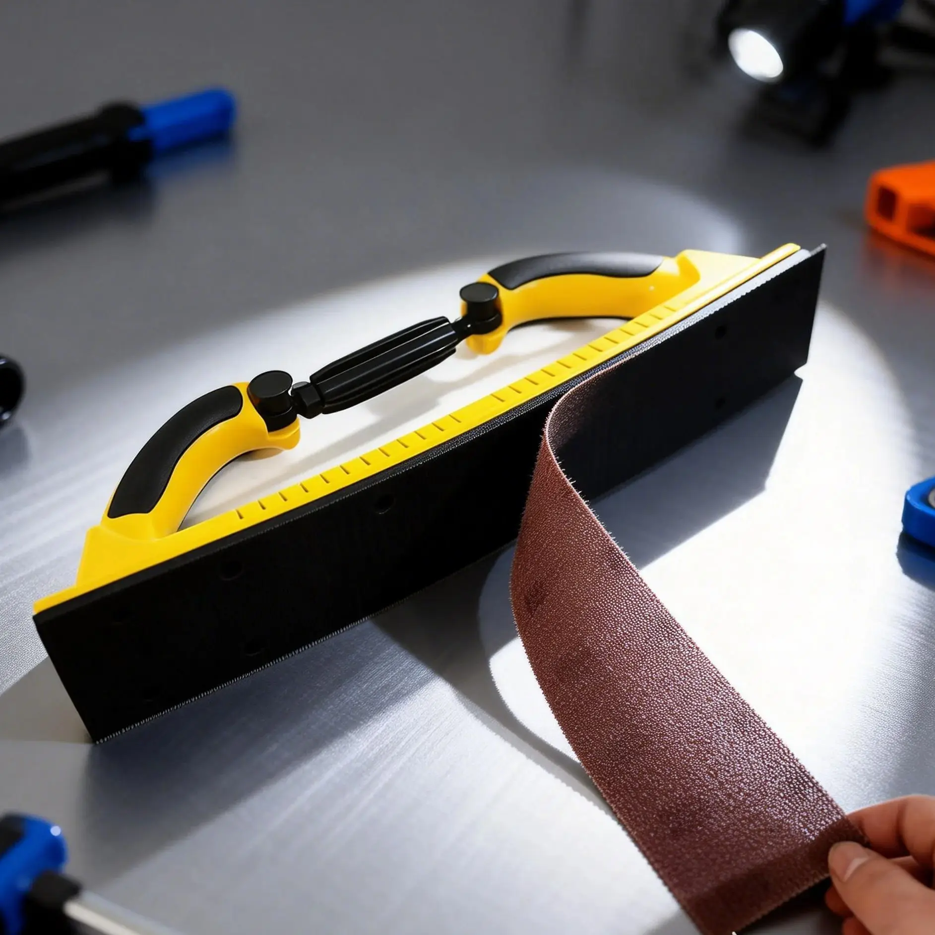 Hand Planing Rectangular Dry Grinding Mesh Sander 70x420mm Sand Car Putty Large Area Grinding Board Flocking for Woodworking