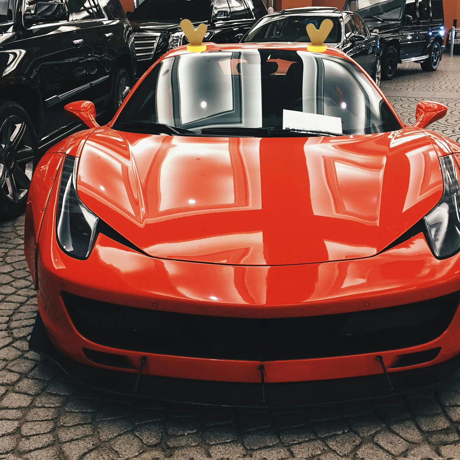 

1 Pair Dragon Horns Car Roof Decoration EVA Material 3D Stickers Exterior Accessories Compatible Most Models Durable