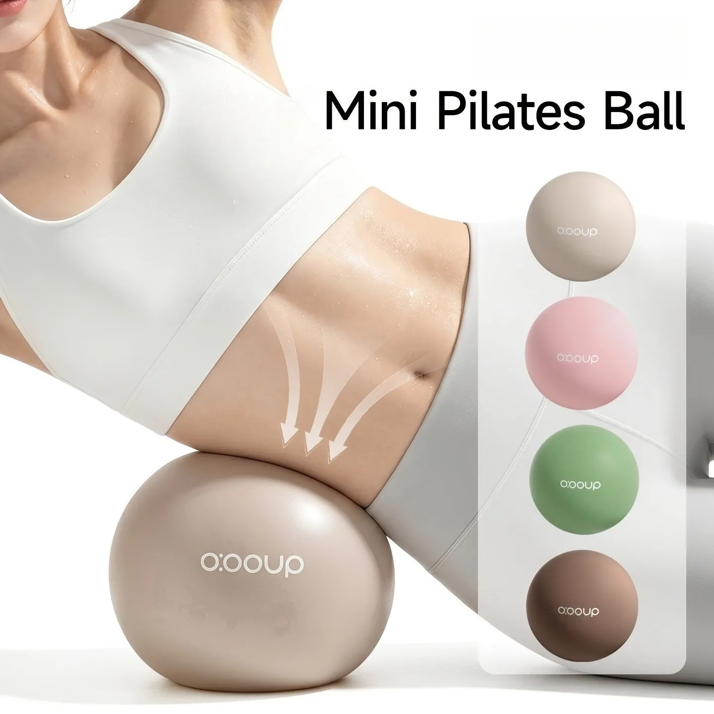 Mini Yoga Ball Small-Sized for Waist Hip Core Exercises Soft Highly Elastic Anti-Slip Leak-Proof Balance Training Fitness Equipm
