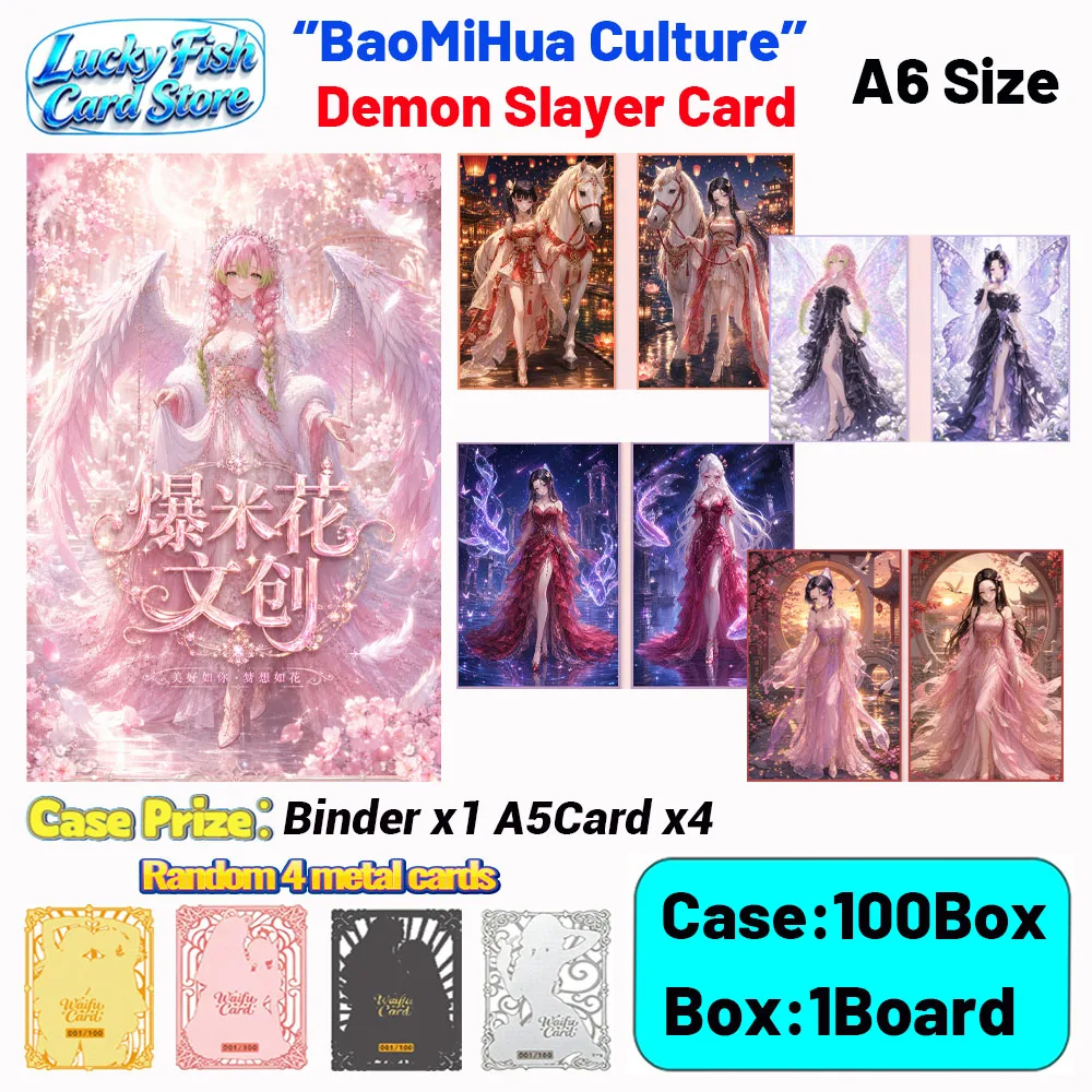 

Wholesale 2026 New BaoMiHua Creative Studio Demon Slayer Cards A6 Size Boards Anime Collectibles Character Fan Gifts