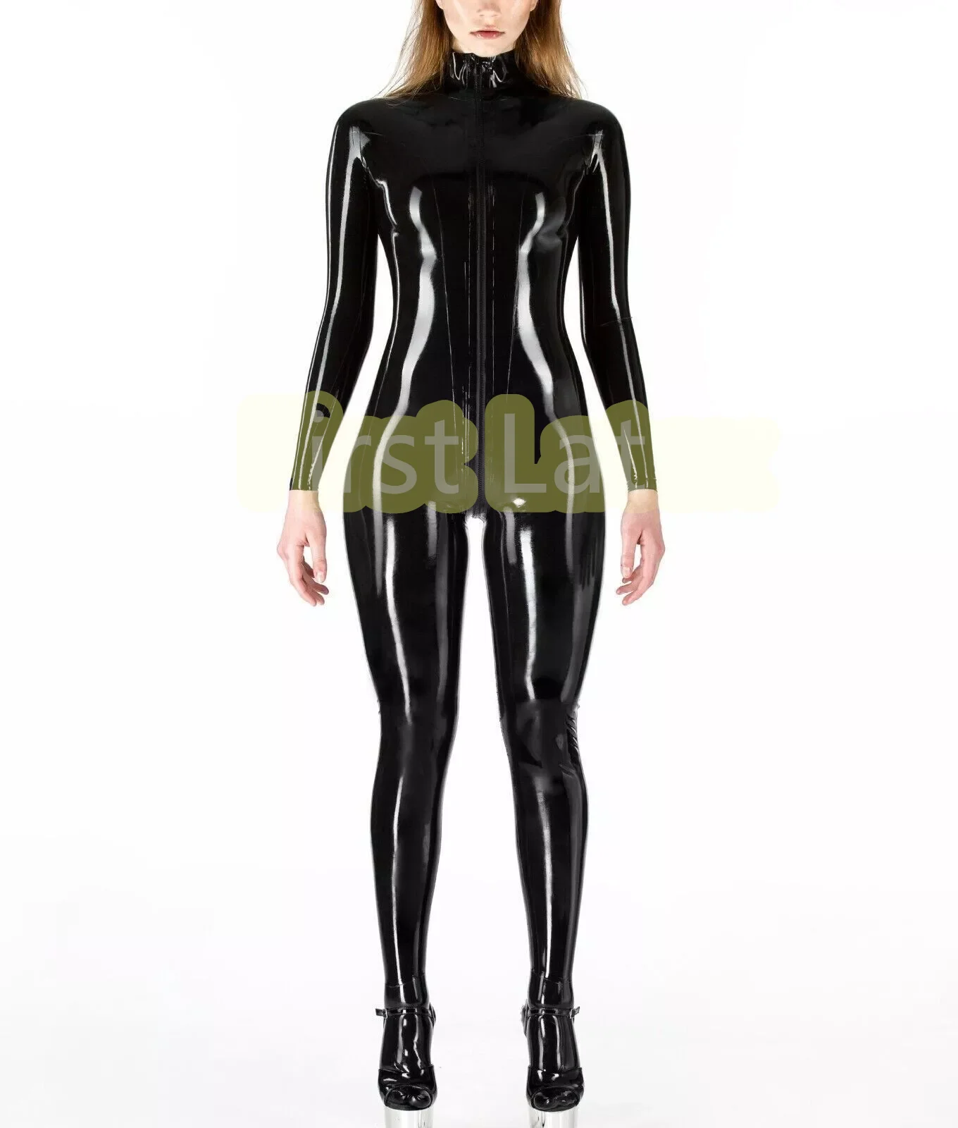 

Sexy Fetish Latex Catsuit Rubber Bodysuit Clubwear Costumes Attached Socks Hot Sale Handmade Fetish Tights Jumpsuit for Female