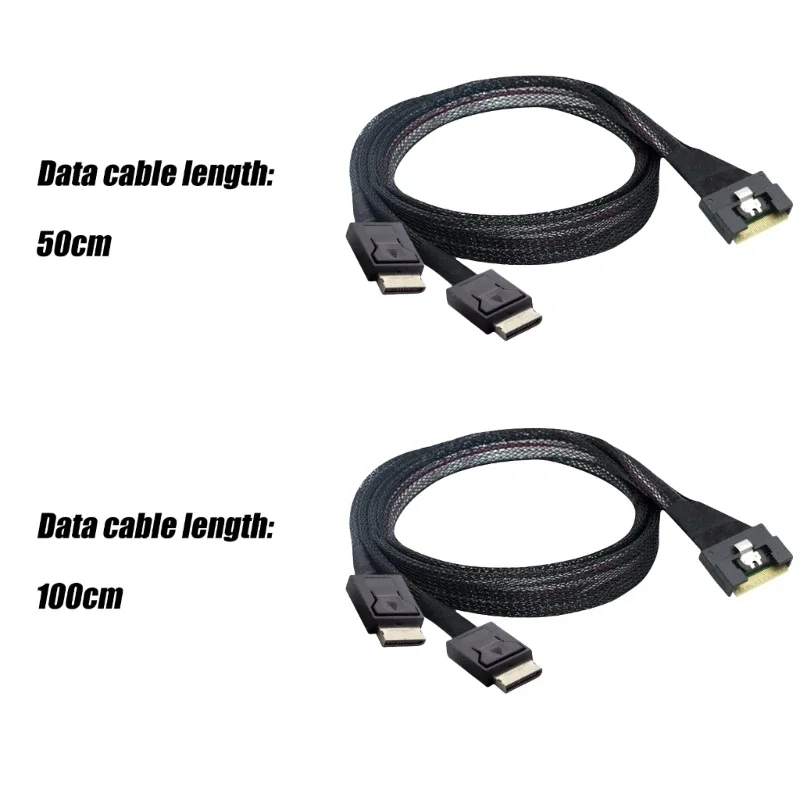 

Кабель данных компьютерного сервера SFF 8654 8i до 2x SFF 8611 4i Увеличение преобразования.